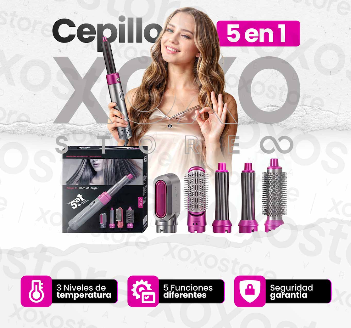 Cepillo 5 en 1 tipo Dyson